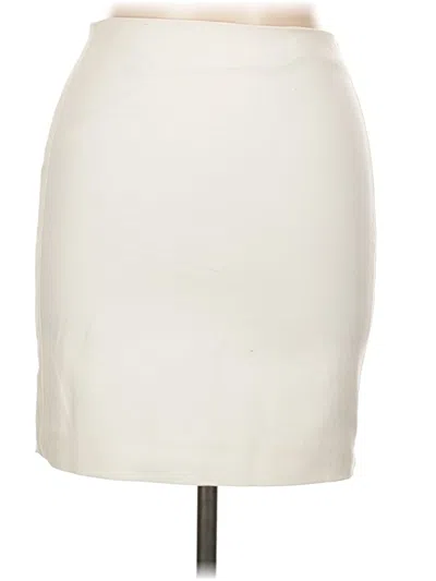 Pre-owned Guess By Marciano Faux Leather Skirt In White