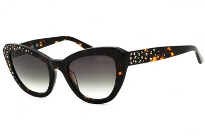 Guess By Marciano Gm00016 52p Dark Havana/green Gradient In Multi