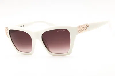 Guess By Marciano Gm00024 Rectangular Acetate Sunglasses In White