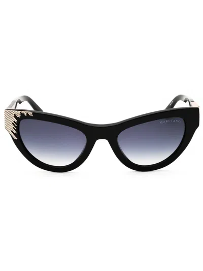 Guess By Marciano Gm00025 Sunglasses In 01b - Shiny Black  / Gradient Smoke