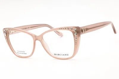 Guess By Marciano Gm50000 Embellished Cat-eye Eyeglasses In Beige