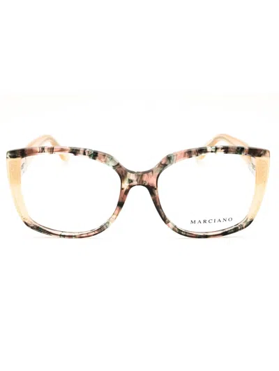 Guess By Marciano Gm50012 Eyeglasses In Beige/other/clear Demo Lens