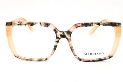 Guess By Marciano Gm50013 Eyeglasses In Beige/other/clear Demo Lens