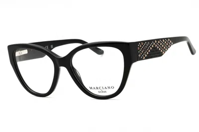 Guess By Marciano Gm50018 Studded Cat-eye Eyeglasses In Black