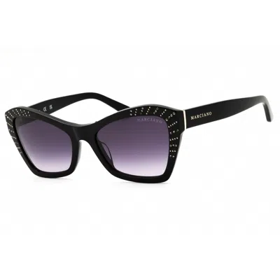 Guess By Marciano Ladies Black Cat Eye Sunglasses Gm00020 In ["black"]