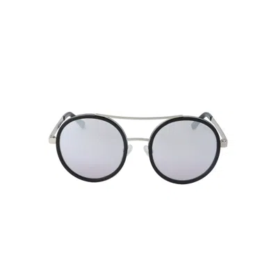 Guess By Marciano Ladies Black Round Sunglasses Gm0780 In ["grey"]