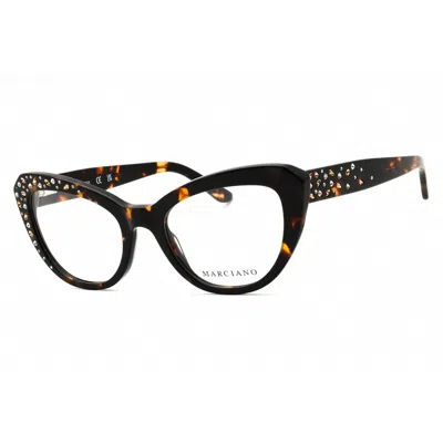 Guess By Marciano Ladies Brown Cat Eye Eyeglass Frames Gm50016