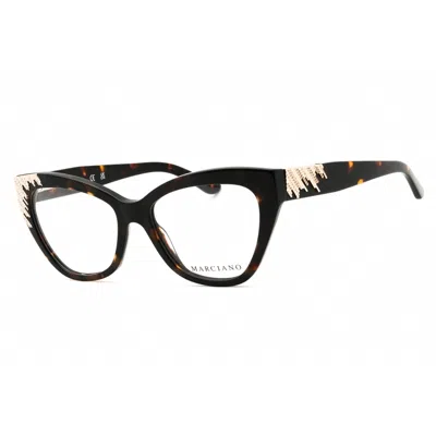 Guess By Marciano Ladies Brown Cat Eye Eyeglass Frames Gm50037