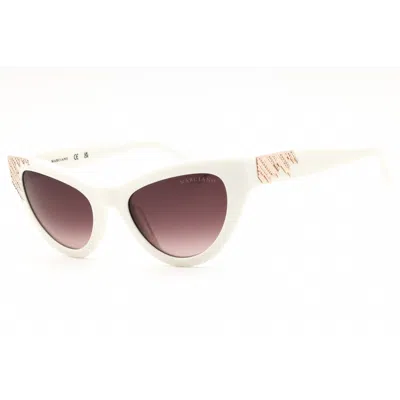 Guess By Marciano Ladies White Cat Eye Sunglasses Gm00025 In ["white"]