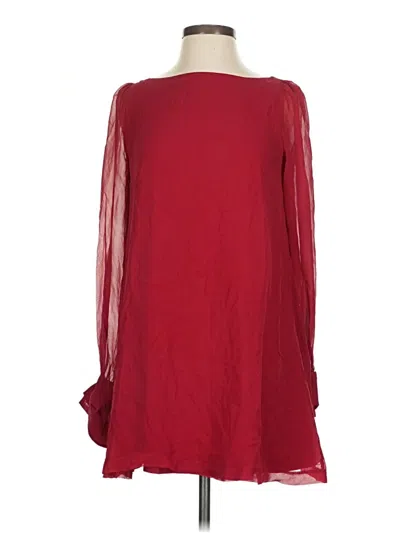 Pre-owned Guess By Marciano Long Sleeve Blouse In Burgundy