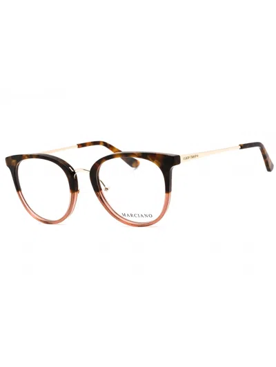 Guess By Marciano Round Frame Eyeglasses For Women - Gm0351 In Brown