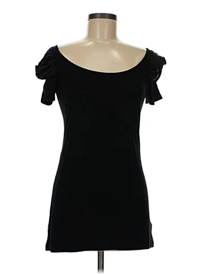 Pre-owned Guess By Marciano Short Sleeve Top Black Sweetheart Neckline Tops
