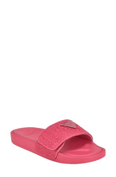 Guess Callena Slide Sandal In Pink