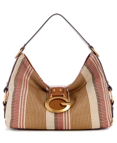 Guess Camden Large Shoulder Handbag In Brown