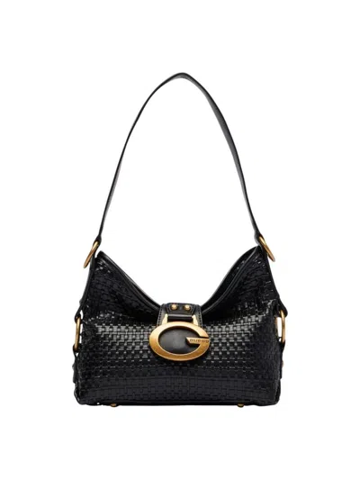 Guess Camden Mini Synthetic Shoulder Bag In Black