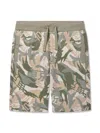 Guess Camouflage-print Cotton Shorts In Grey