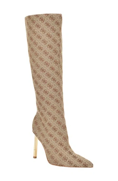 Guess Candeley Knee High Boot In Brown