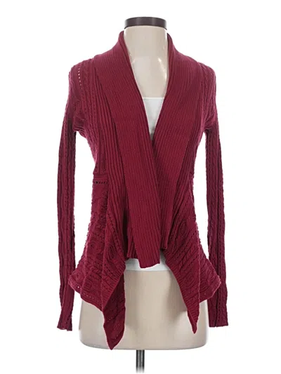 Pre-owned Guess Cardigan Sweater In Burgundy
