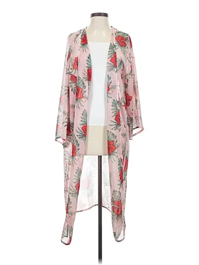 Pre-owned Guess Cardigan Sweater In Pink