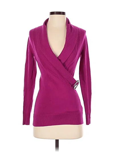 Pre-owned Guess Cardigan Sweater In Purple