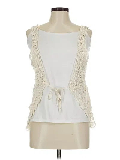 Pre-owned Guess Cardigan Sweater In White