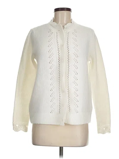 Pre-owned Guess Cardigan Sweater In White