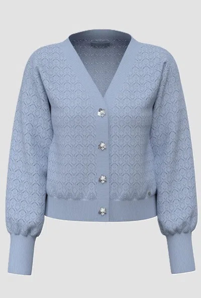 Guess Cardigan To V Heavenly Woman In Blue