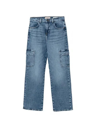 Guess Kids' Cargo-pocket Jeans In Blue