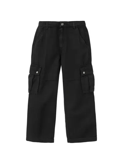 Guess Kids' Cargo-pockets Trousers In Black
