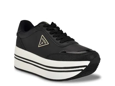 Guess Carsons Platform Sneaker In Black