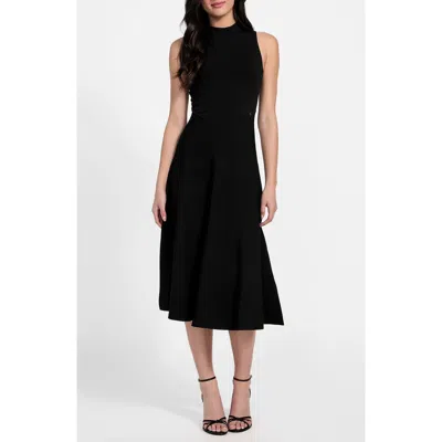 Guess Cassandra Mock Neck Midi Sweater Dress In Black