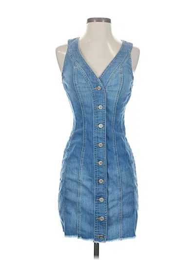 Pre-owned Guess Casual Dress In Blue
