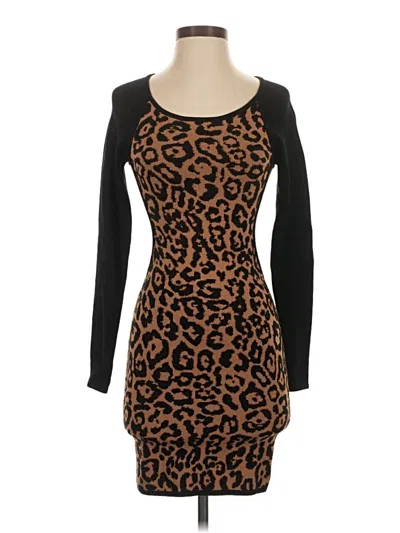 Pre-owned Guess Casual Dress In Brown