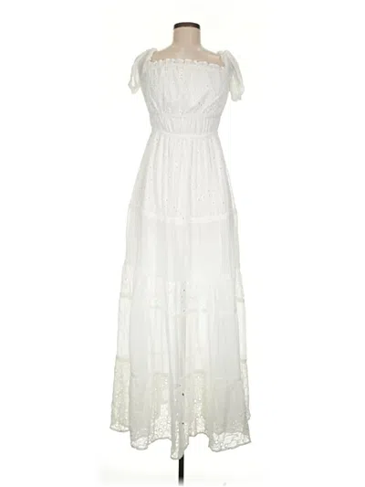 Pre-owned Guess Casual Dress In White