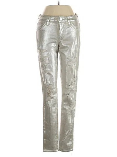 Pre-owned Guess Casual Pants In Silver