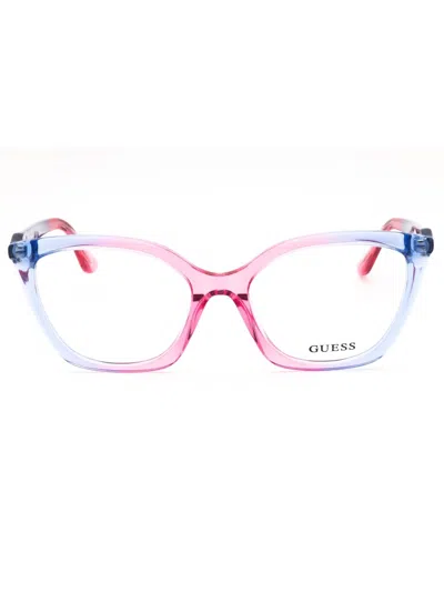Guess Cat Eye Acetate Women's Eyeglasses In Blue