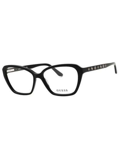Guess Cat Eye Eyeglasses For Women - Gu50115 In Black