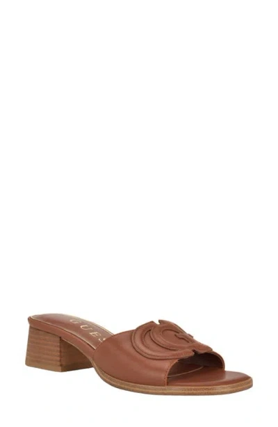 Guess Cerinna Block Heel Sandal In Brown