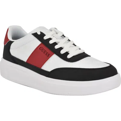 Guess Chaze Sneaker In Black/white/red
