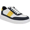Guess Chaze Sneaker In Navy/white/yellow