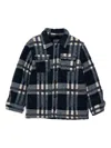 Guess Checked Shirt Jacket In ブルー