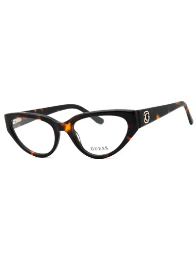 Guess Chic Cat Eye Eyeglasses For Women - Gu50113 In Black