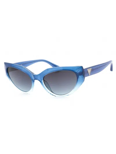 Guess Chic Cat Eye Sunglasses For Women In Blue