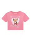Guess Chihuahua-print T-shirt In Gold