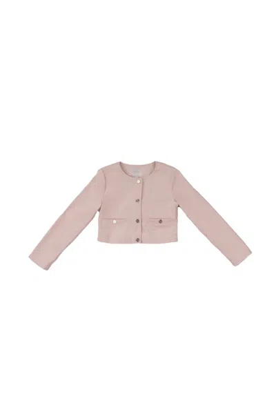 Guess Kids'  Child Jacket J5rl00 Wfv60 G63q Pu Leather Ls Jacket Ceremony Pink