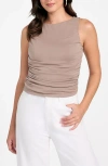 Guess Ciena Ruched Tank In Neutral