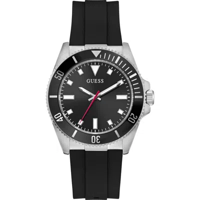 Guess Cliff Silicone Strap Watch, 41mm In Neutral
