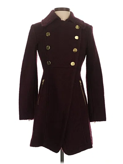 Pre-owned Guess Coat In Burgundy