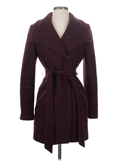 Pre-owned Guess Coat In Burgundy