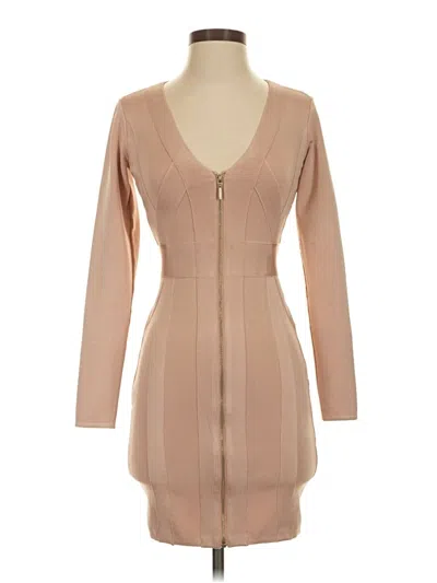 Pre-owned Guess Coat In Tan